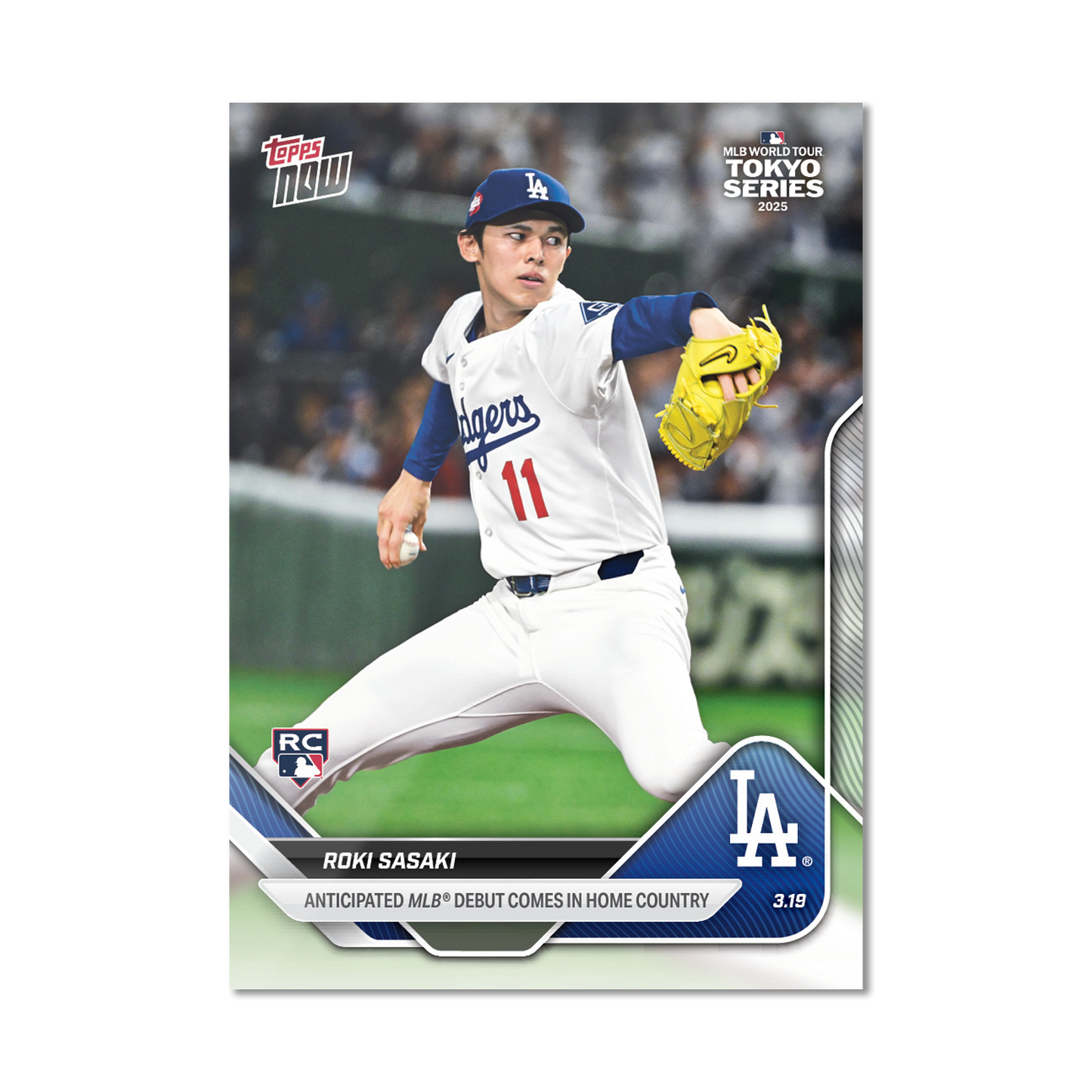 Roki Sasaki - 2025 MLB Topps NOW® - Card 3