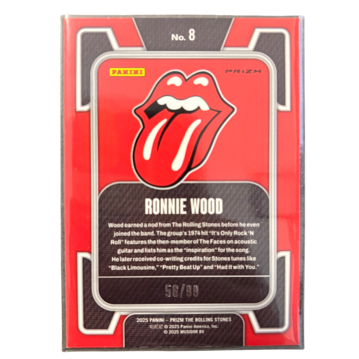 RONNIE WOOD - 2025 Panini Prizm The Rolling Stones /99