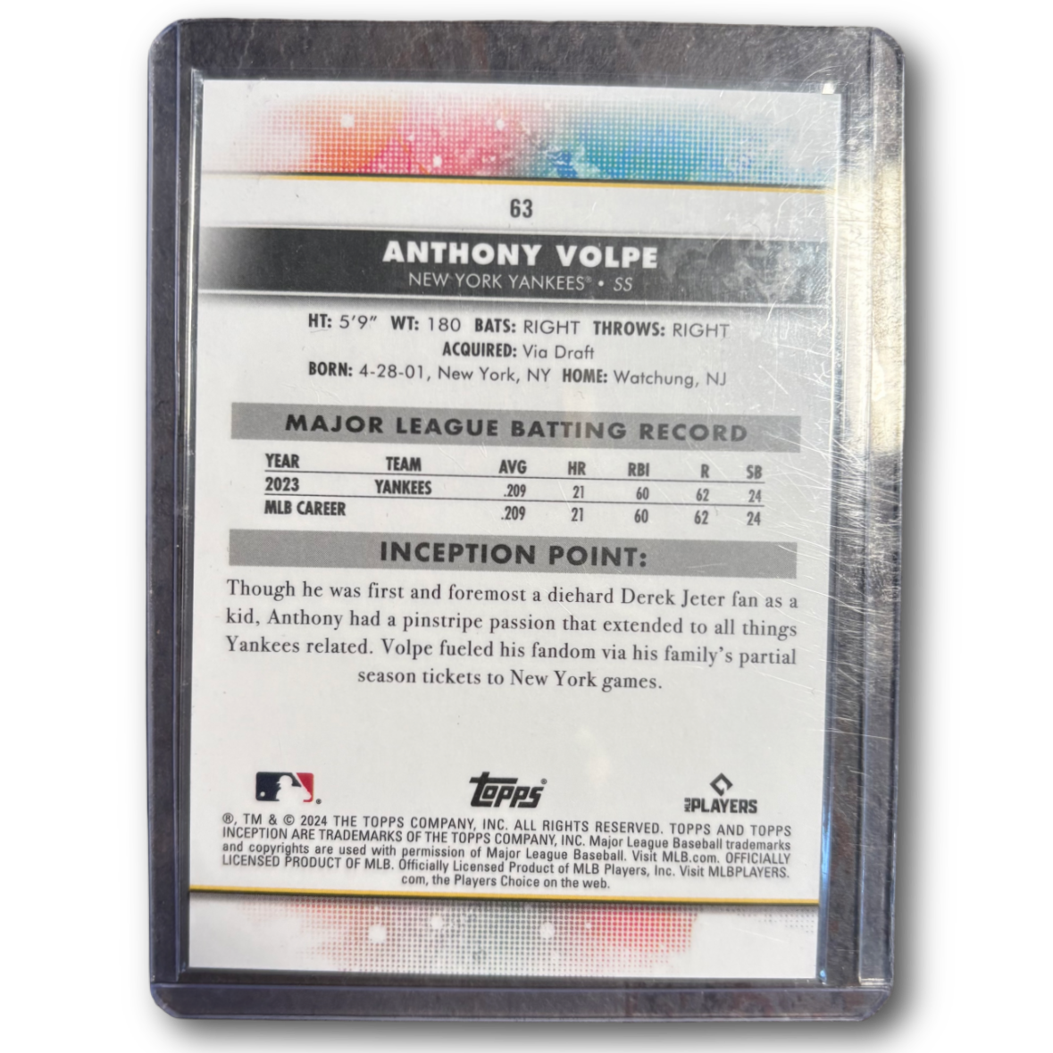 VOLPE - 2024 Topps Inception /99