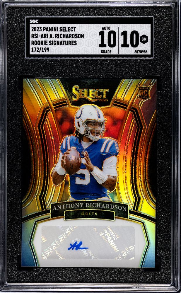 ANTHONY RICHARDSON – 2023 Panini Select Rookie Signatures