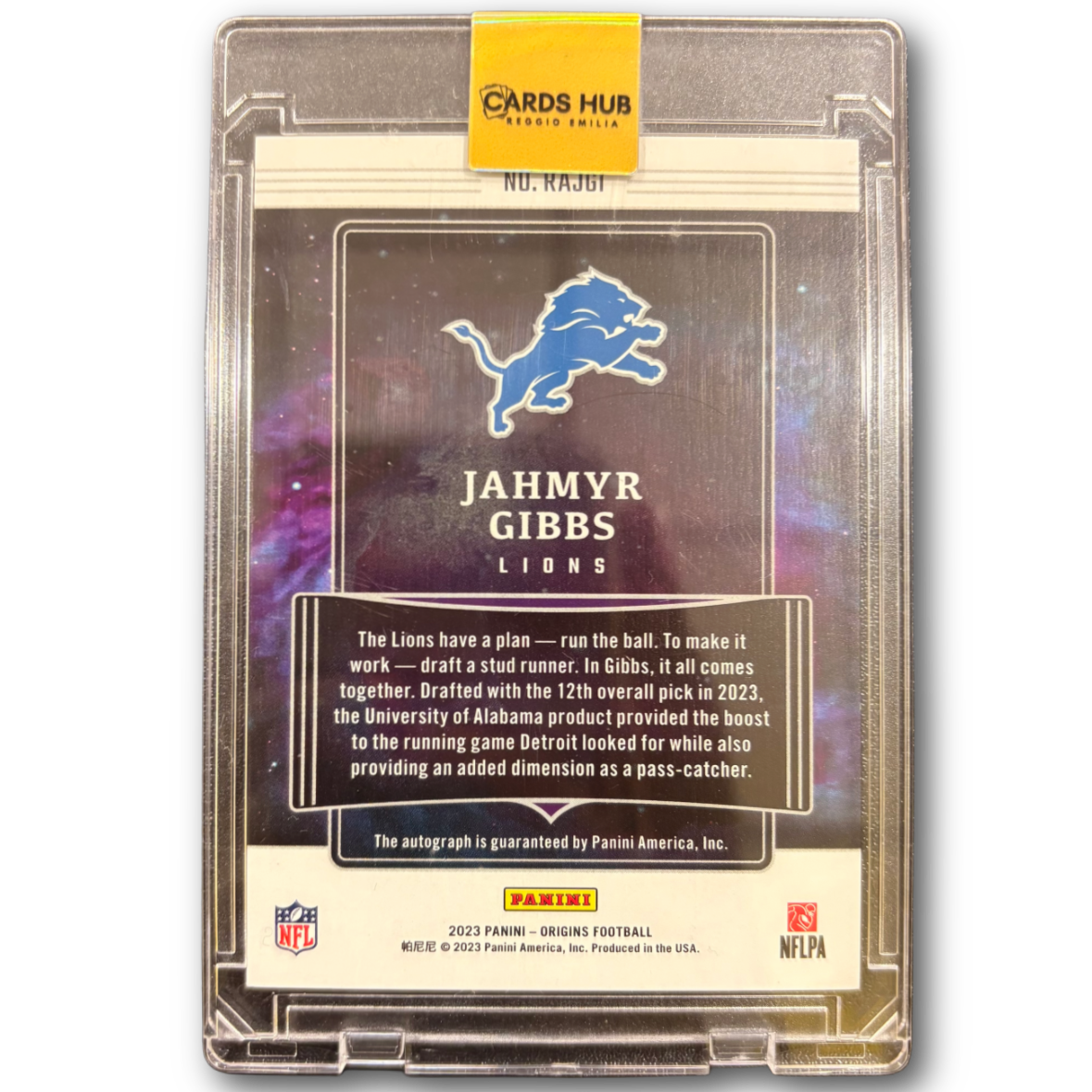JAHMYR GIBBS - 2023 Panini Origins /75 Auto RC