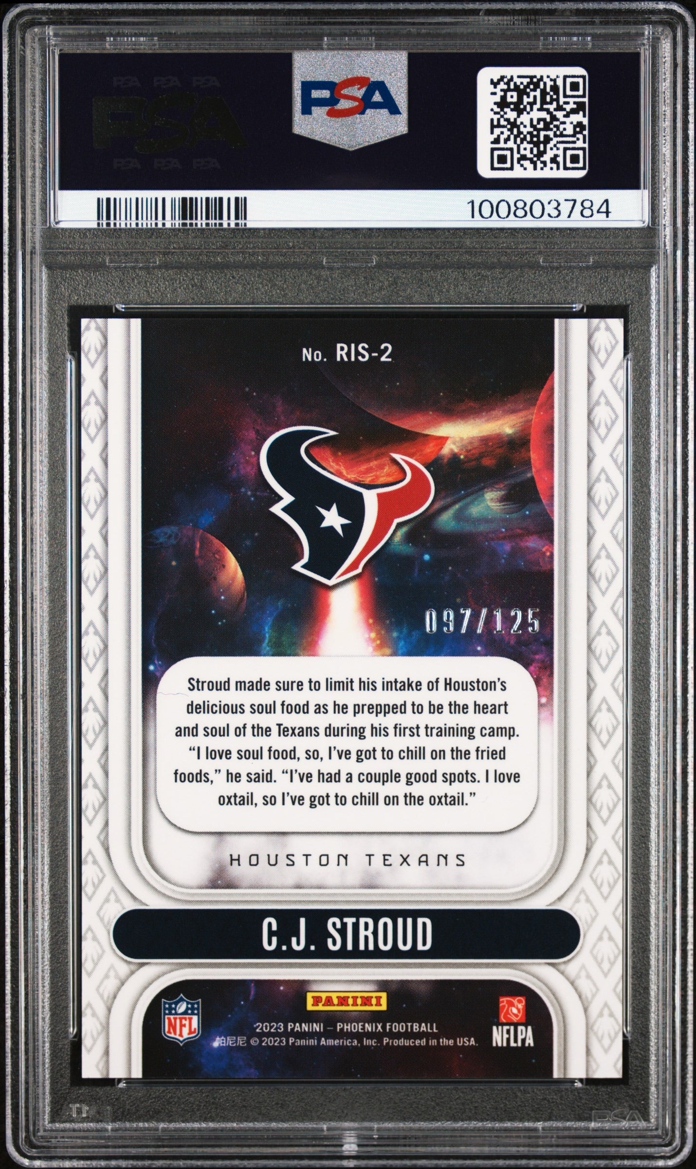 CJ STROUD - 2023 Phoenix Rookie Rising Purple /125 RC PSA 10