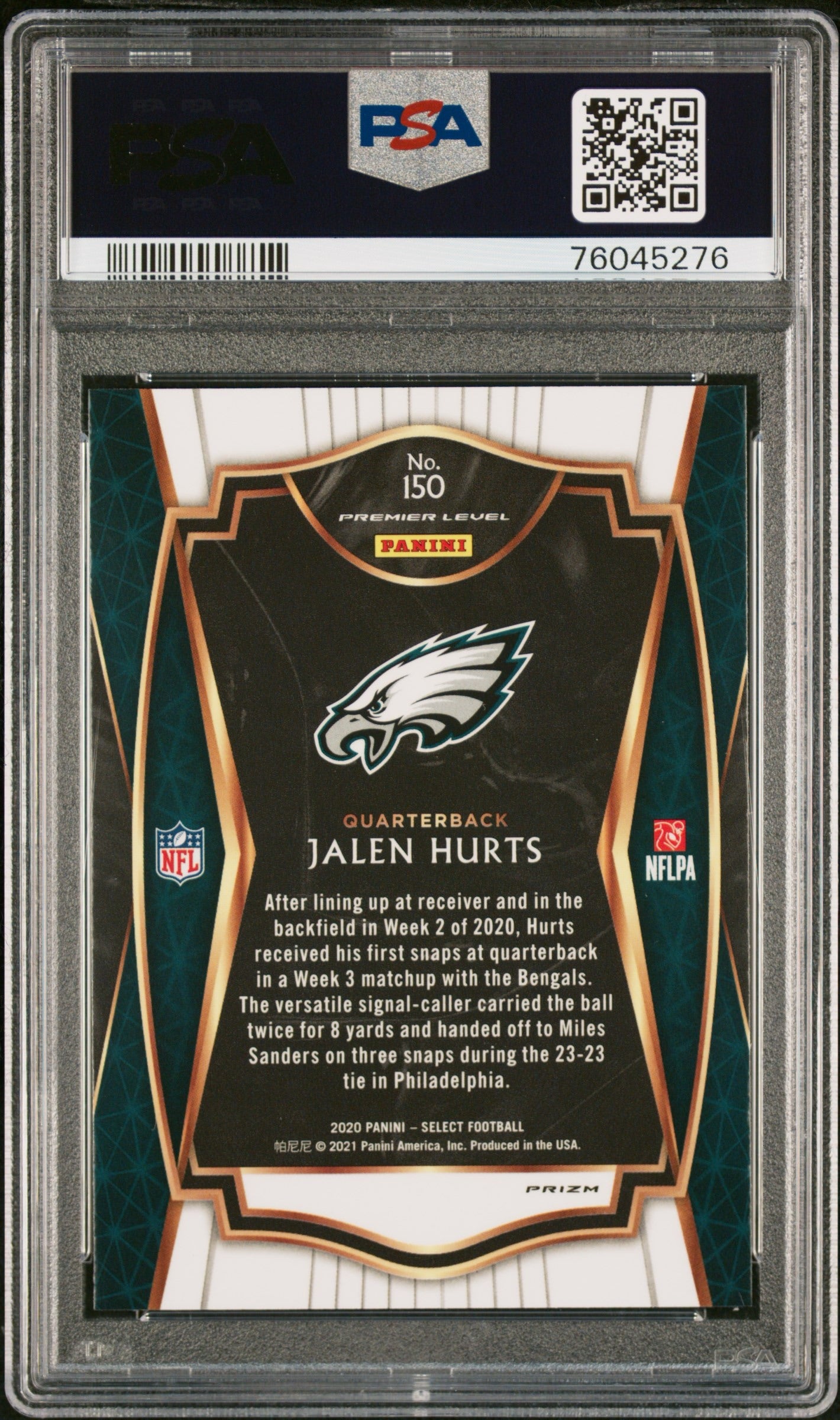 HURTS - 2020 Panini Select Silver Prizm RC PSA 10