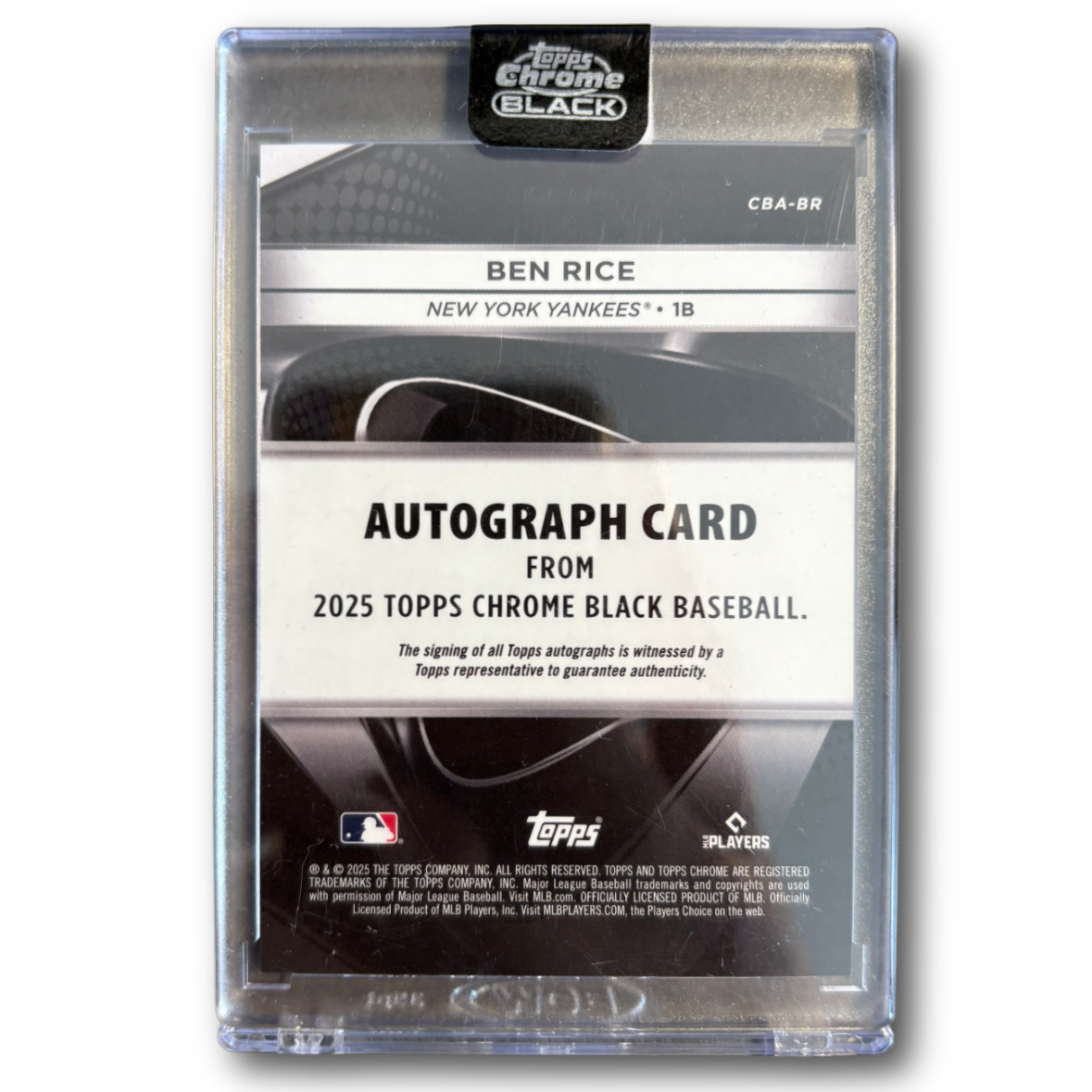 BEN RICE - 2025 Topps Chrome Black RC Car