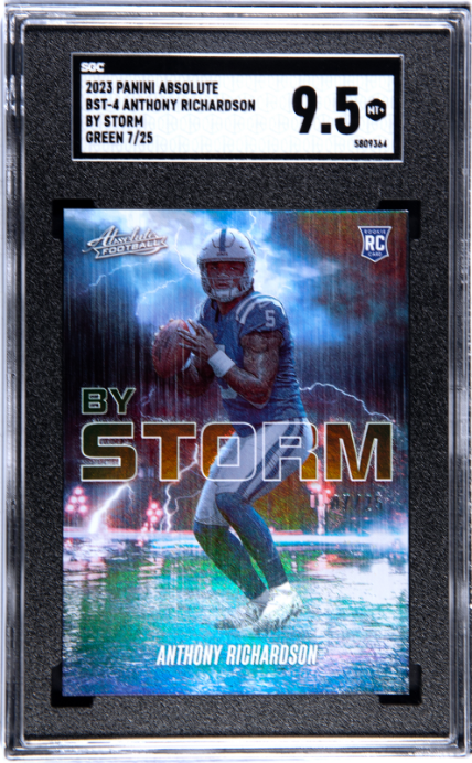 Anthony Richardson - 2023 Panini Absolute By Storm Green /25 SGC 9.5 RC