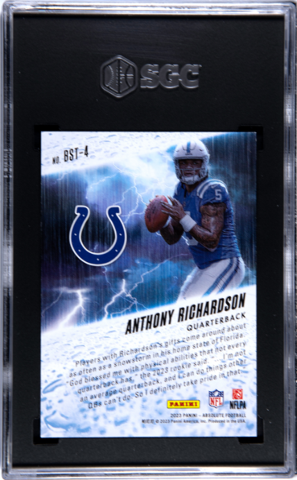 Anthony Richardson - 2023 Panini Absolute By Storm Green /25 SGC 9.5 RC
