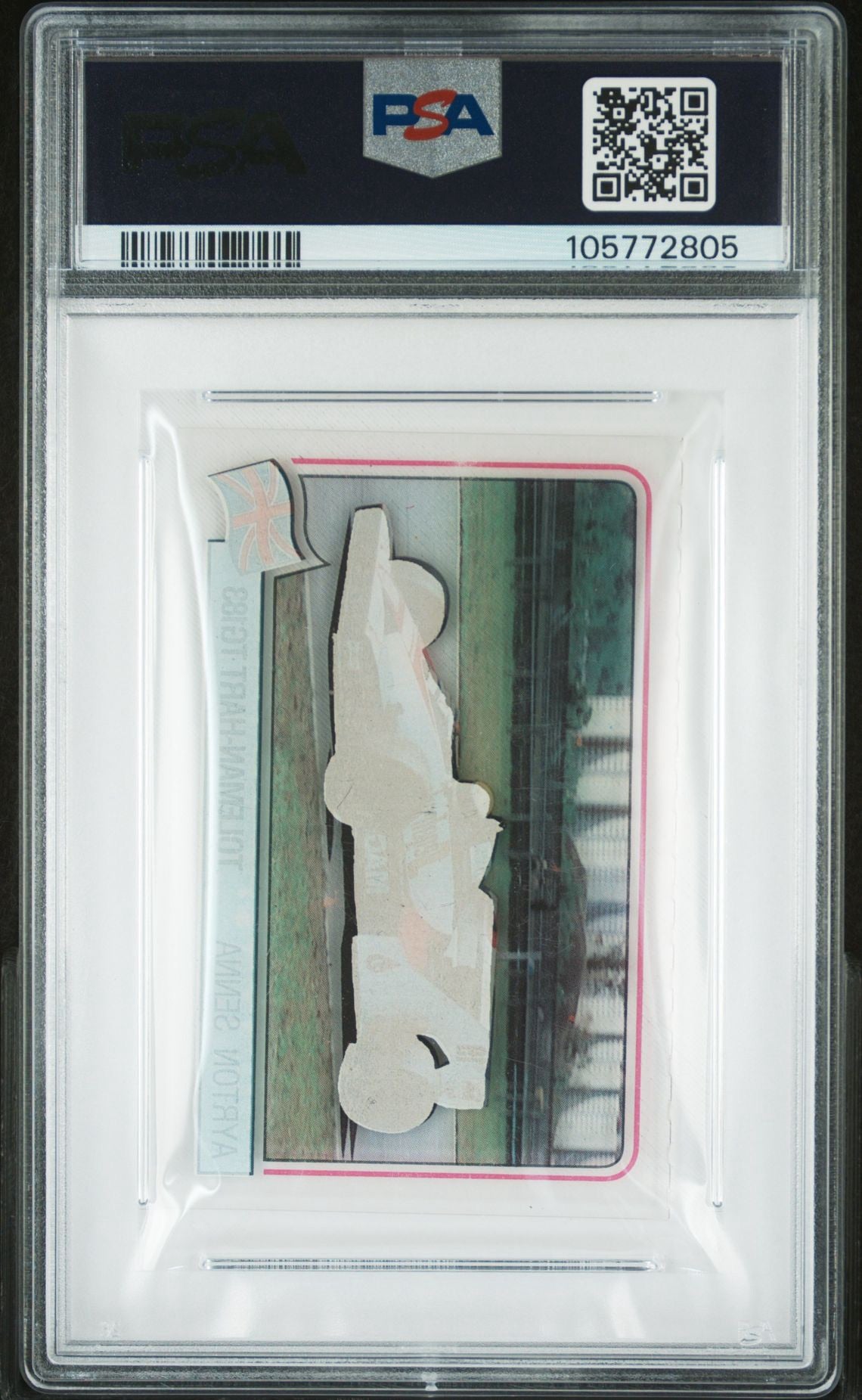 AYRTON SENNA - 1984 Panini F1 Grand Prix Scratch N' Play-Car PSA 5