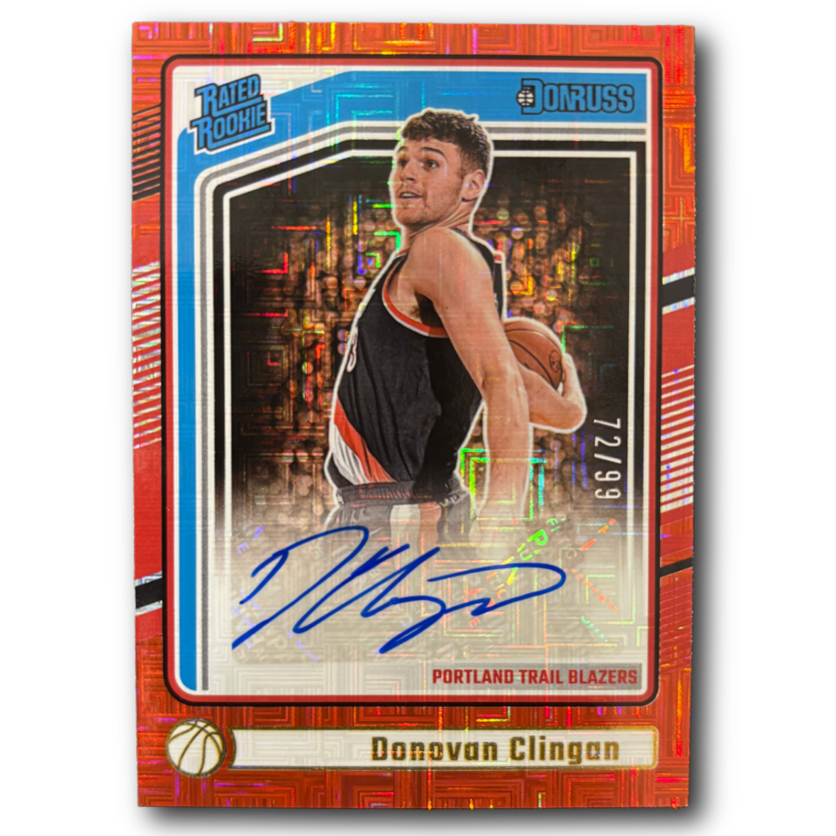 DONOVAN CLINGAN - 2024/25 Panini Donruss Choice Red /99 Auto RC