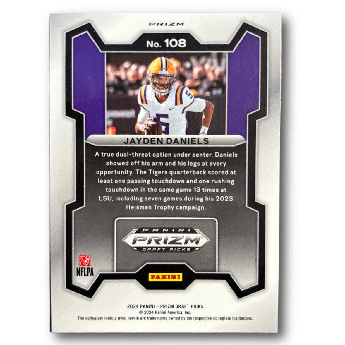 JAYDEN DANIELS - 2024 Prizm Draft Picks Silver RC