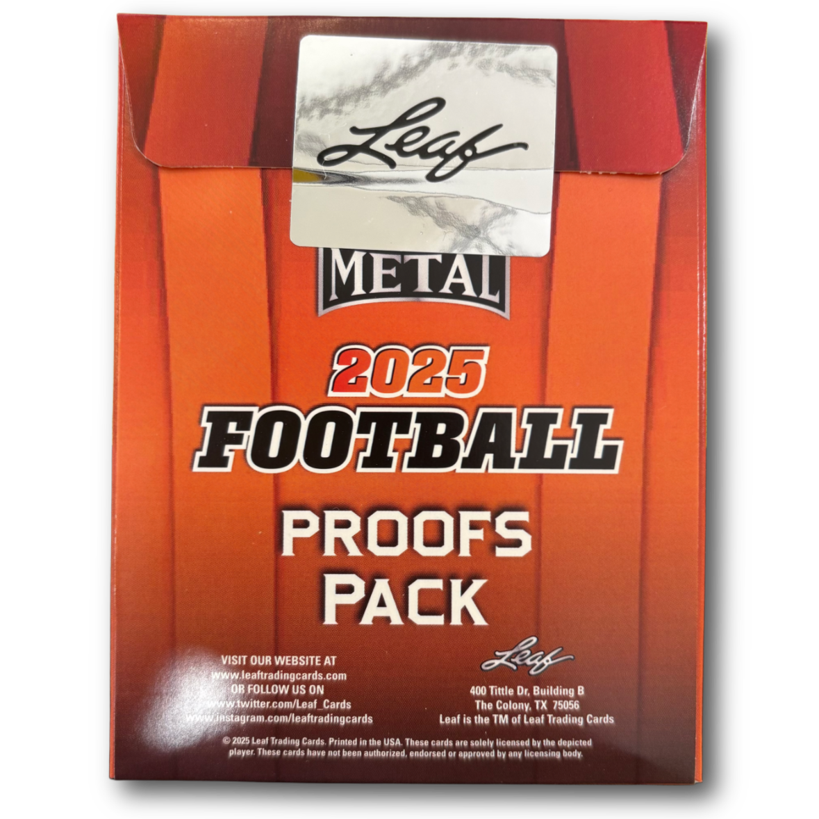 2025 Leaf Metal Football Proof Pack 1/1