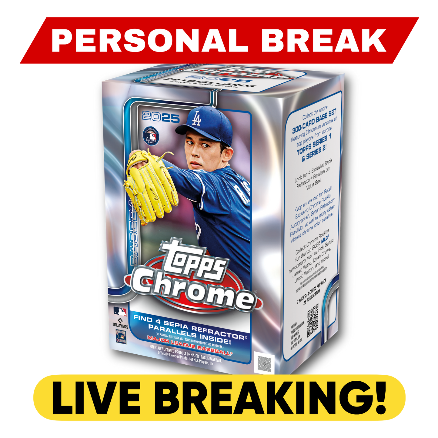 2025 Topps Chrome Baseball Value Box - LIVE BREAKING