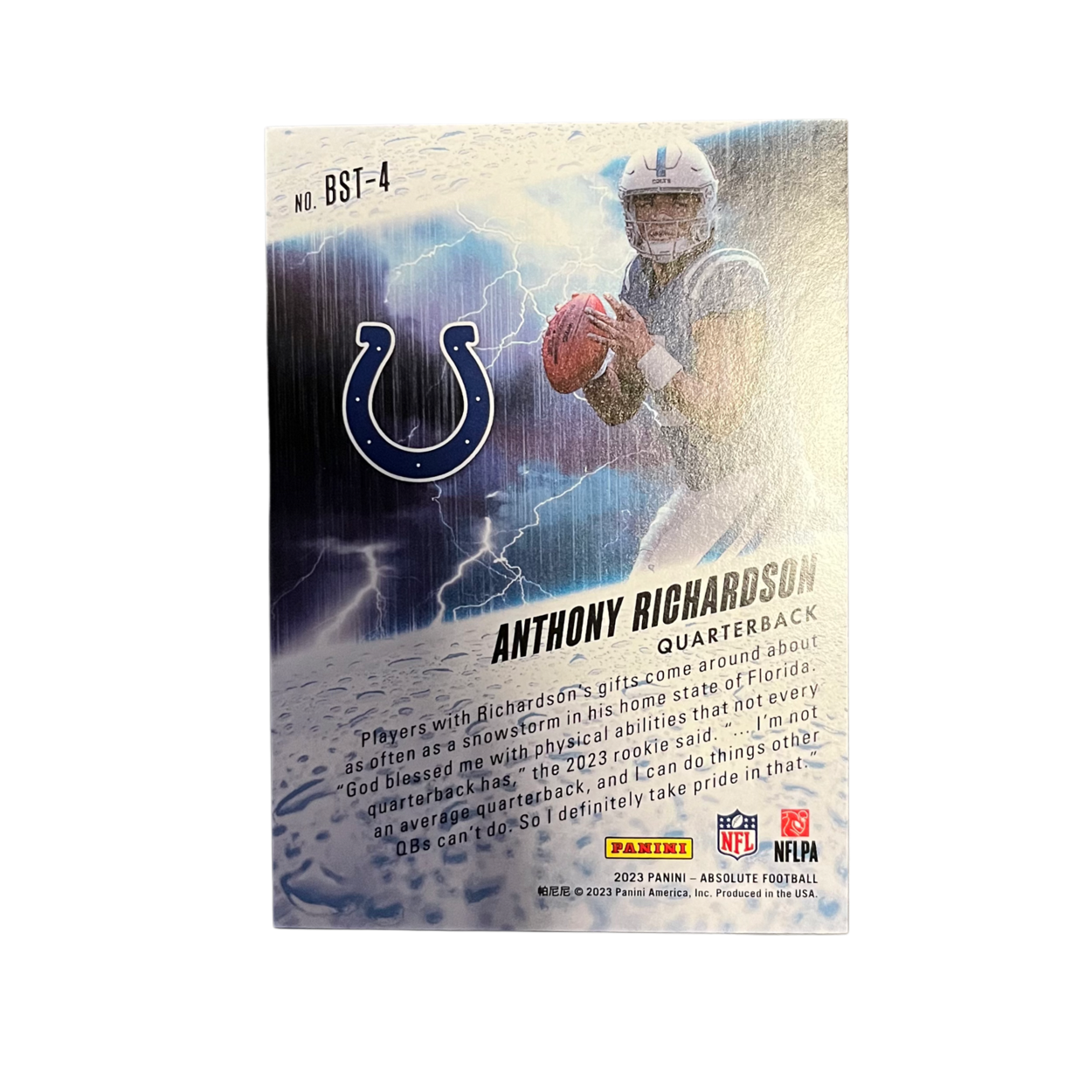 Anthony Richardson - 2023 Panini Absolute By Storm Orange /75 RC