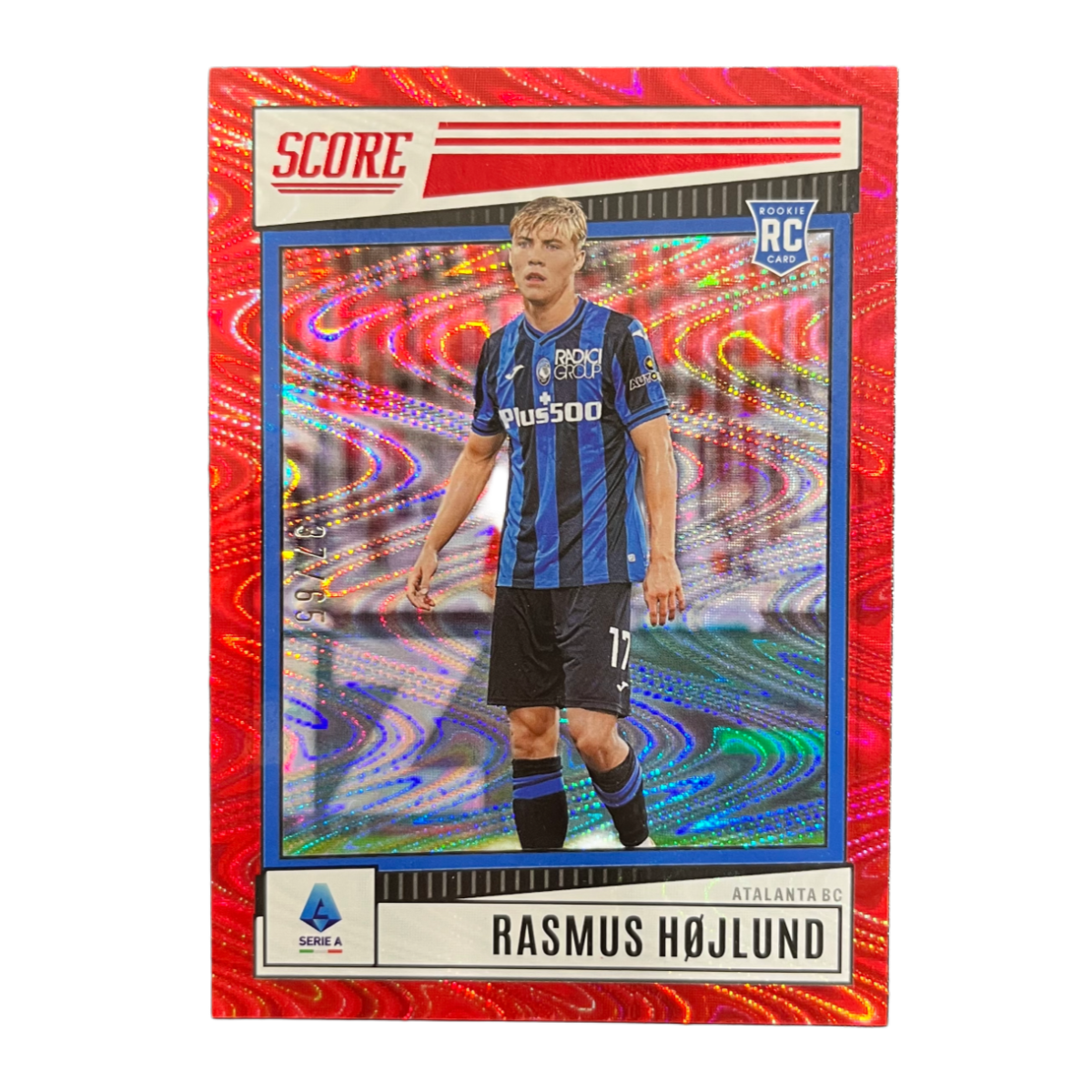 Rasmus Højlund - 2022/23 Panini Score Serie A Red /65 RC
