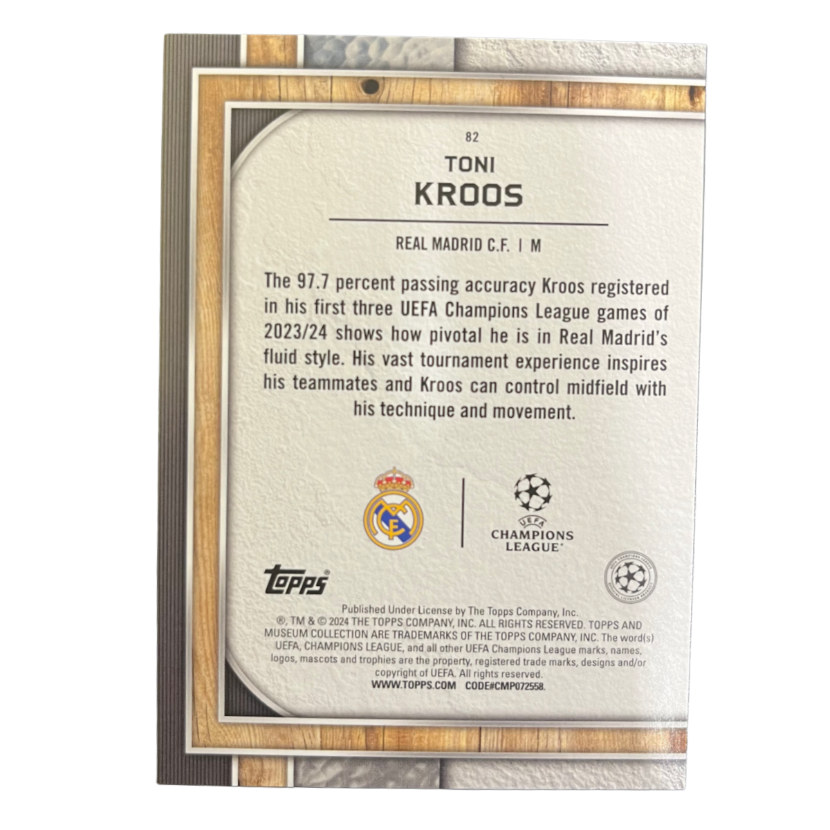 Toni Kroos - 2024 Topps Museum /75