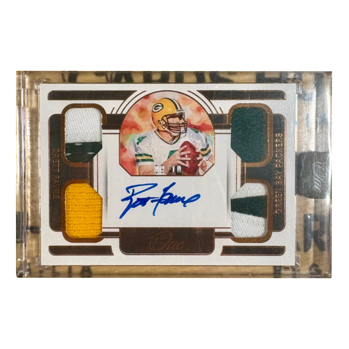 BRETT FAVRE - 2022 Panini One Football /10 Auto 4Patch Relic