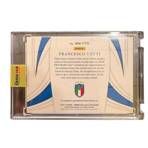 TOTTI - 2018/19 Panini Immaculate Modern Marks /50 Auto