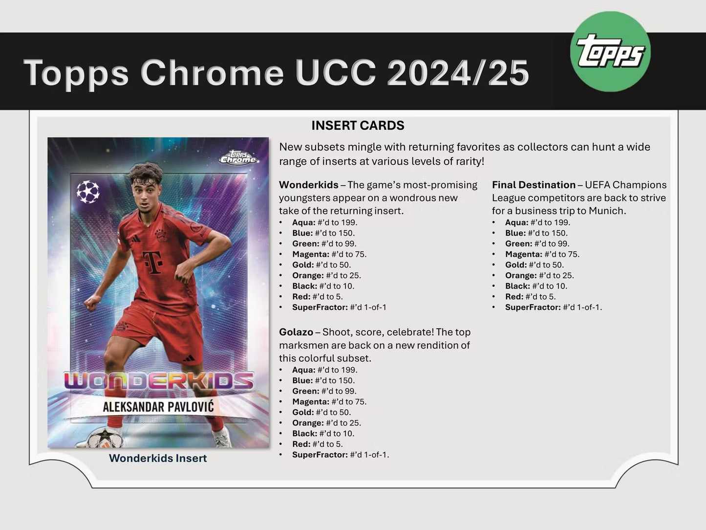 2024/25 Topps Chrome UCC Hobby Box