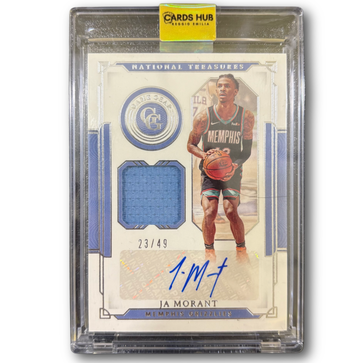 JA MORANT - 2020/21 National Treasures Game Worn Patch Auto /49