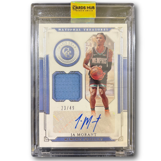 JA MORANT - 2020/21 National Treasures Game Worn Patch Auto /49