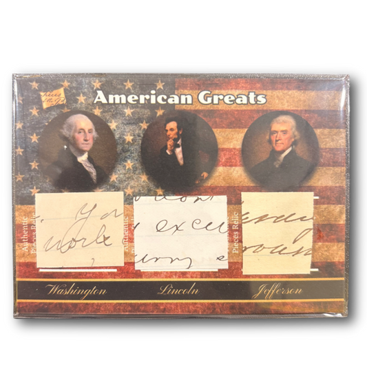 WASHINGTON / LINCOLN / JEFFERSON - 2020 Pieces Of The Past American Greats Triple Relic