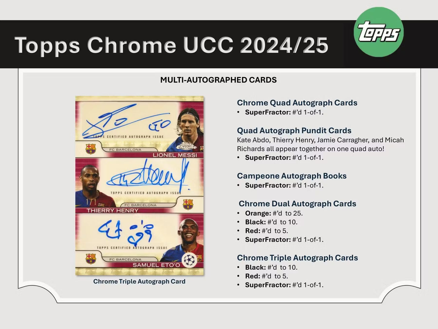 2024/25 Topps Chrome UCC Hobby Box