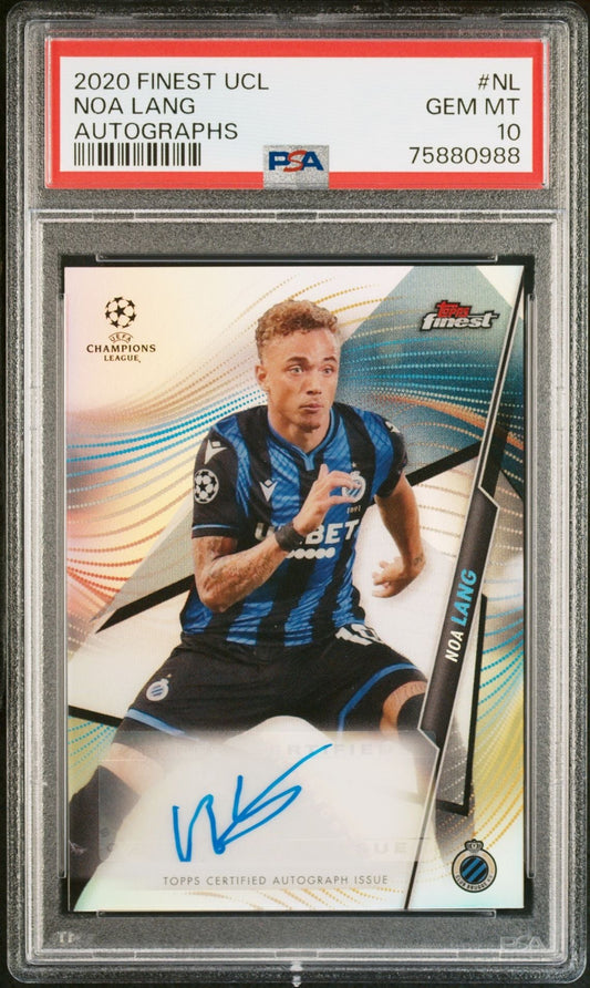 Noa Lang - 2020 Topps Finest UCC Auto PSA 10
