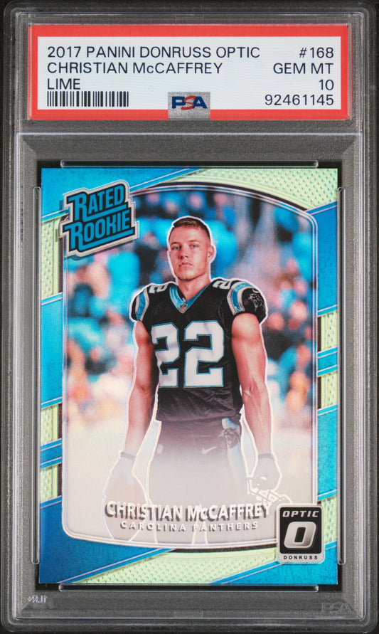 MCCAFFREY - 2017 Donruss Optic Lime RC PSA 10