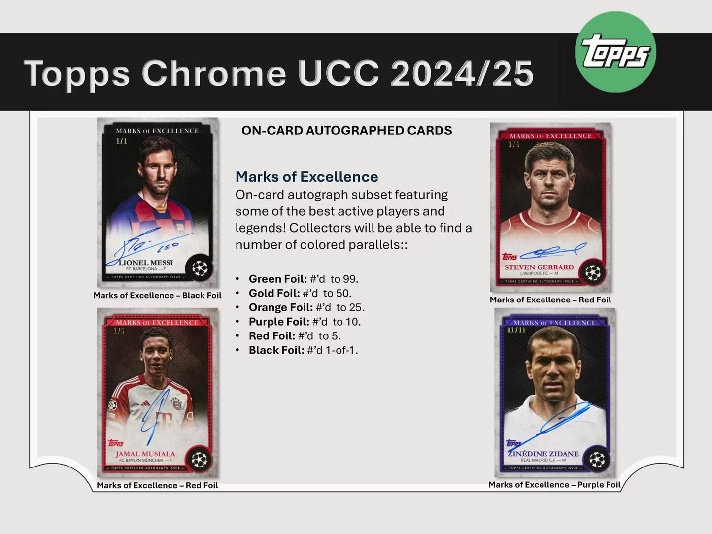 2024/25 Topps Chrome UCC Hobby Box