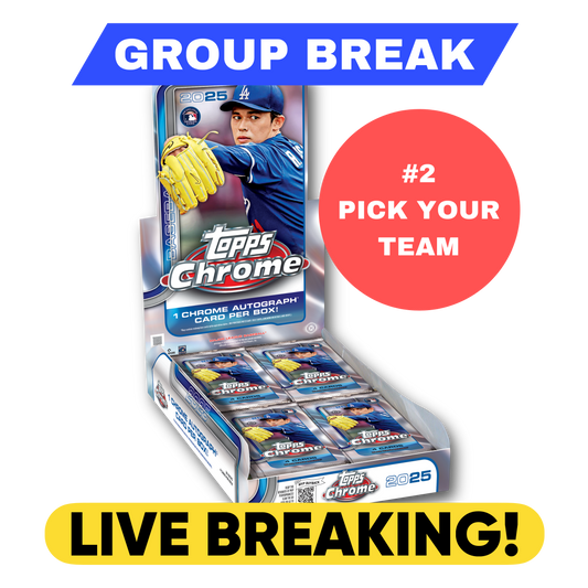 2025 Topps Chrome Baseball Hobby Box - Pick Your Team - #2 LIVE BREAKING (23/07/2025)