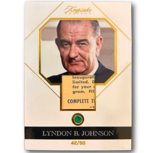 LYNDON B. JOHNSON - 2023 POTP Keepsake Gem Relic /50