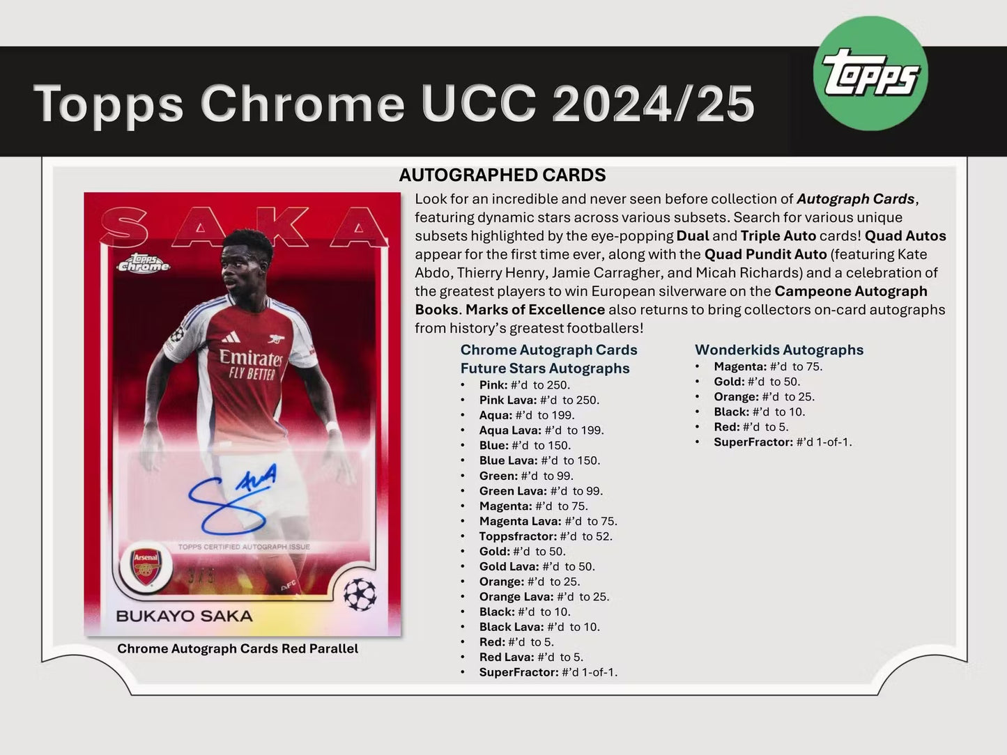 2024/25 Topps Chrome UCC Hobby Box