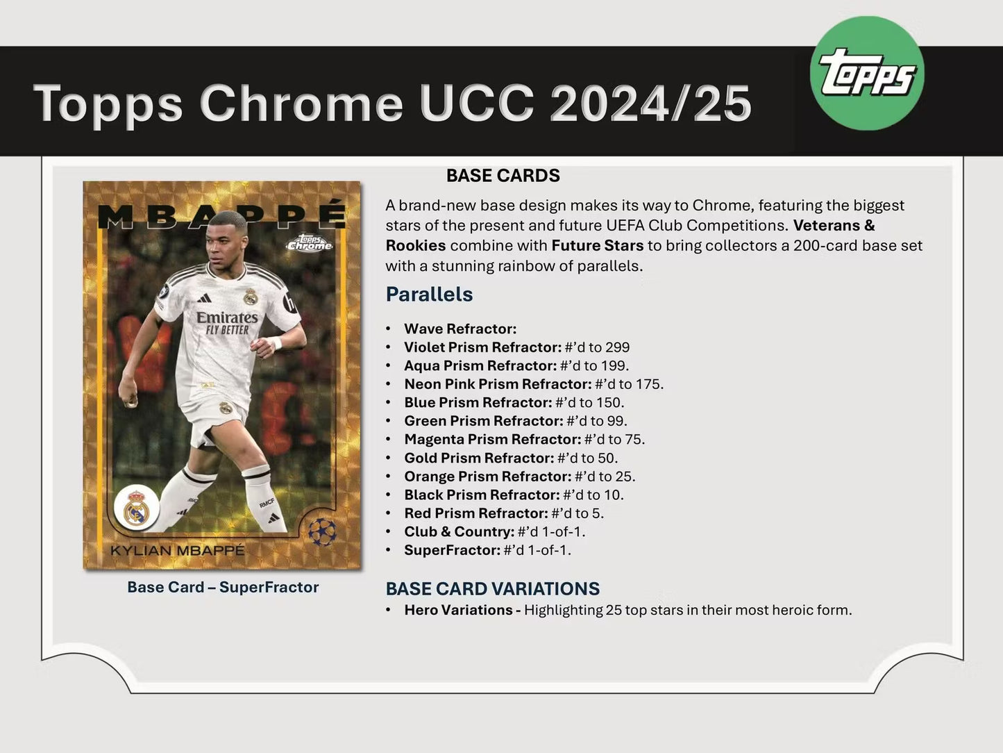 2024/25 Topps Chrome UCC Hobby Box