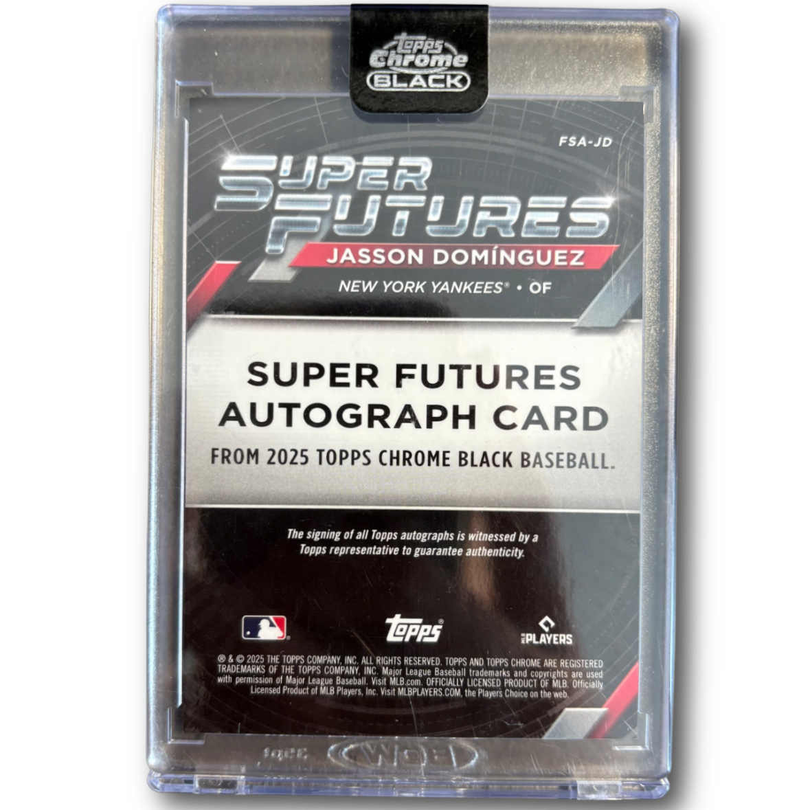 JASSON DOMINGUEZ - 2025 Topps Chrome Black Auto /99