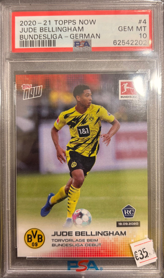 JUDE BELLINGHAM - 2020/21 Topps Now RC PSA 10