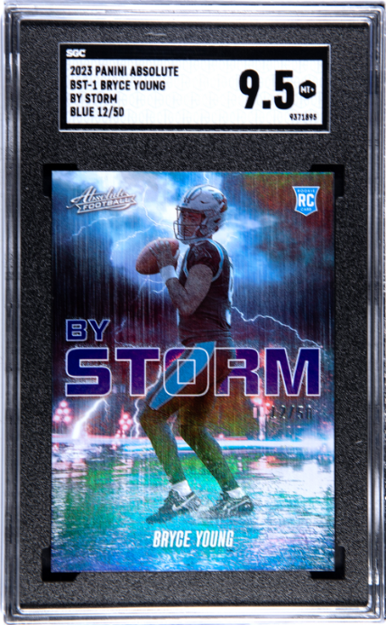 Bryce Young - 2023 Panini Absolute By Storm Blue /50 SGC 9.5 RC