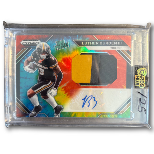 LUTHER BURDEN III - 2024 Prizm Draft Picks Rookie Patch Auto /25