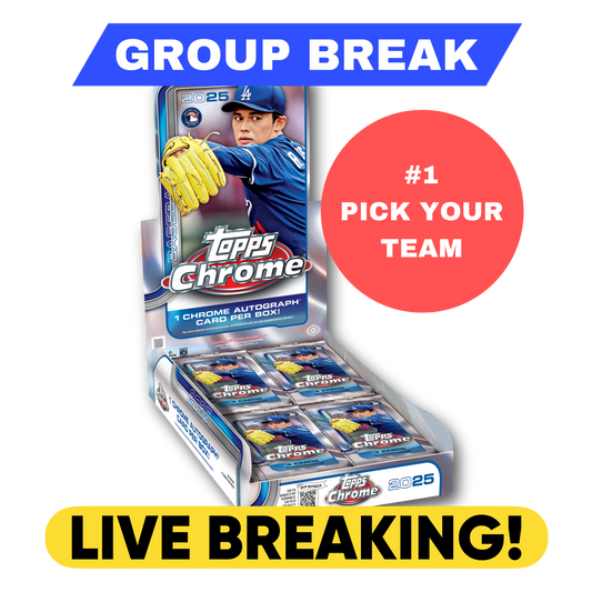 2025 Topps Chrome Baseball Hobby Box - Pick Your Team - #1 LIVE BREAKING (23/07/2025)