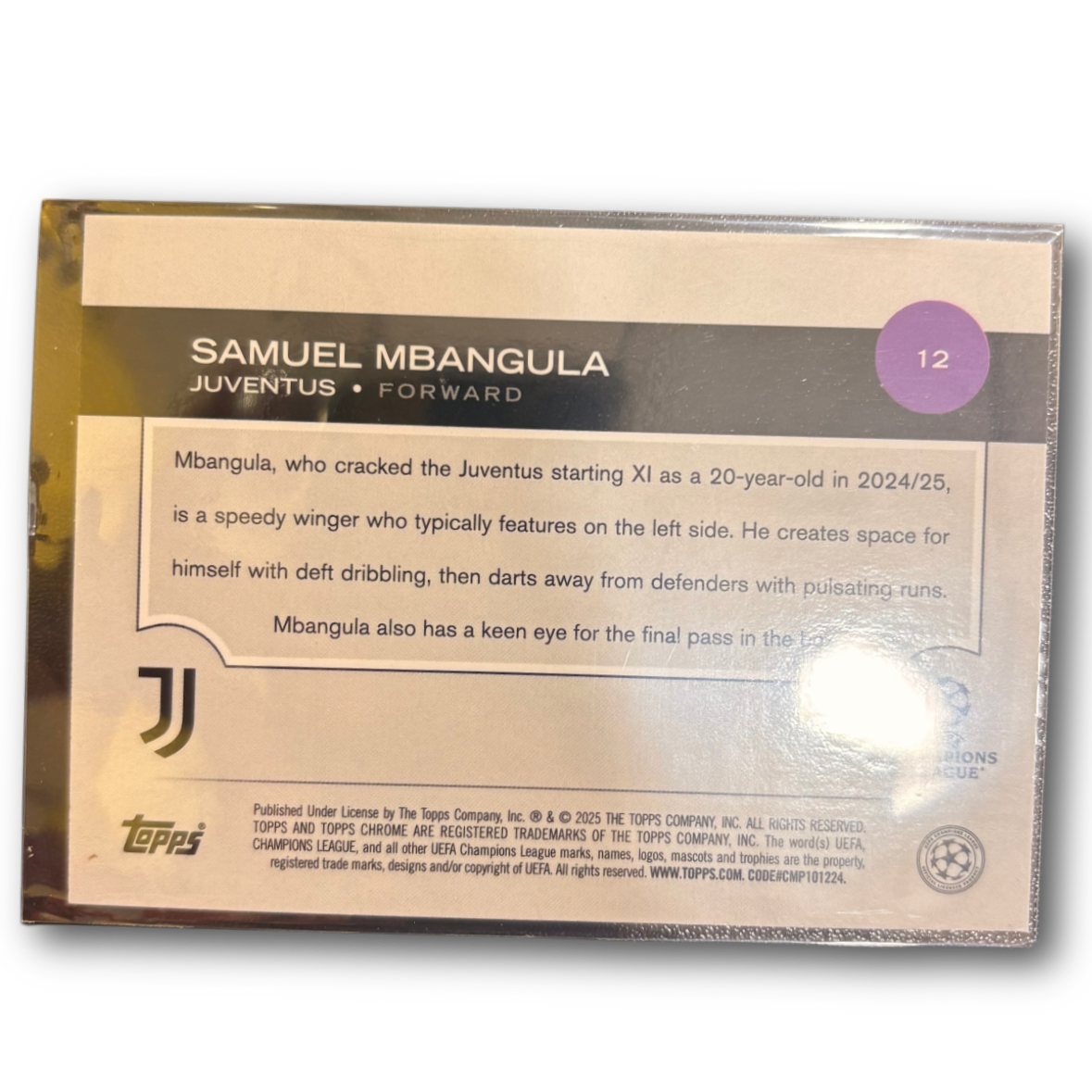 MBANGULA - 2024/25 Topps Chrome UCC /225 RC